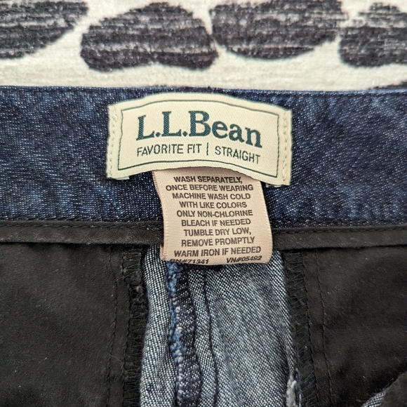 L.L. BEAN Women's Favorite Fit Straight Denim Shorts Dark Wash Size 8 - Picture 4 of 9